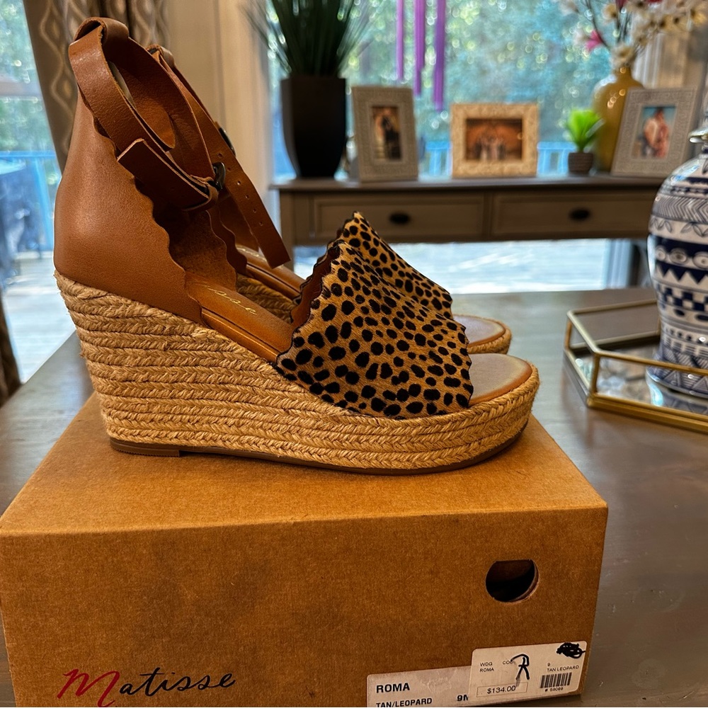 Leopard and brown wedges